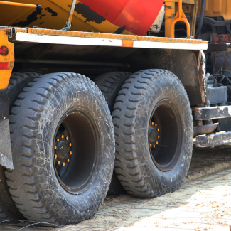 Vehicles tyres of a large truck